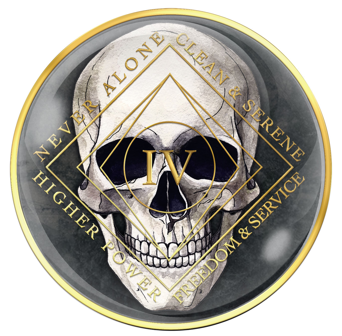 Clean Time Chip Black with Skull
