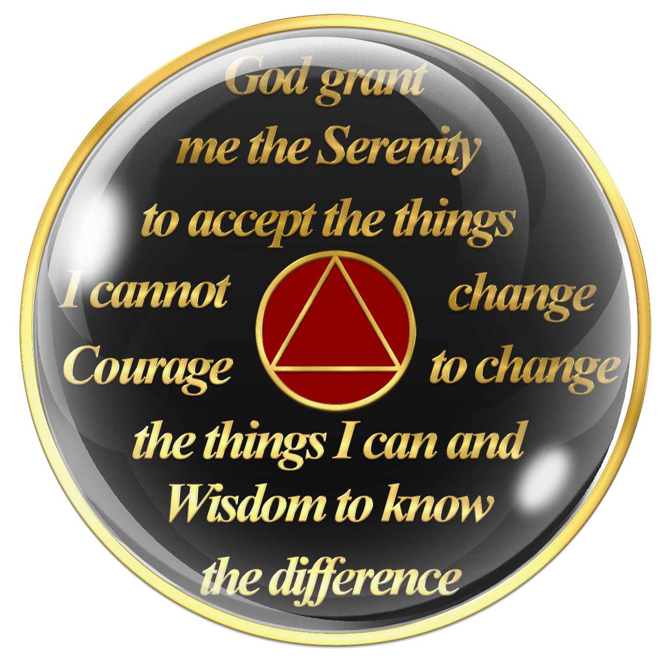 AA Recovery Medallion - Infinity Symbol Red
