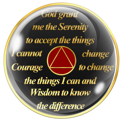 AA Recovery Medallion - Infinity Symbol Red