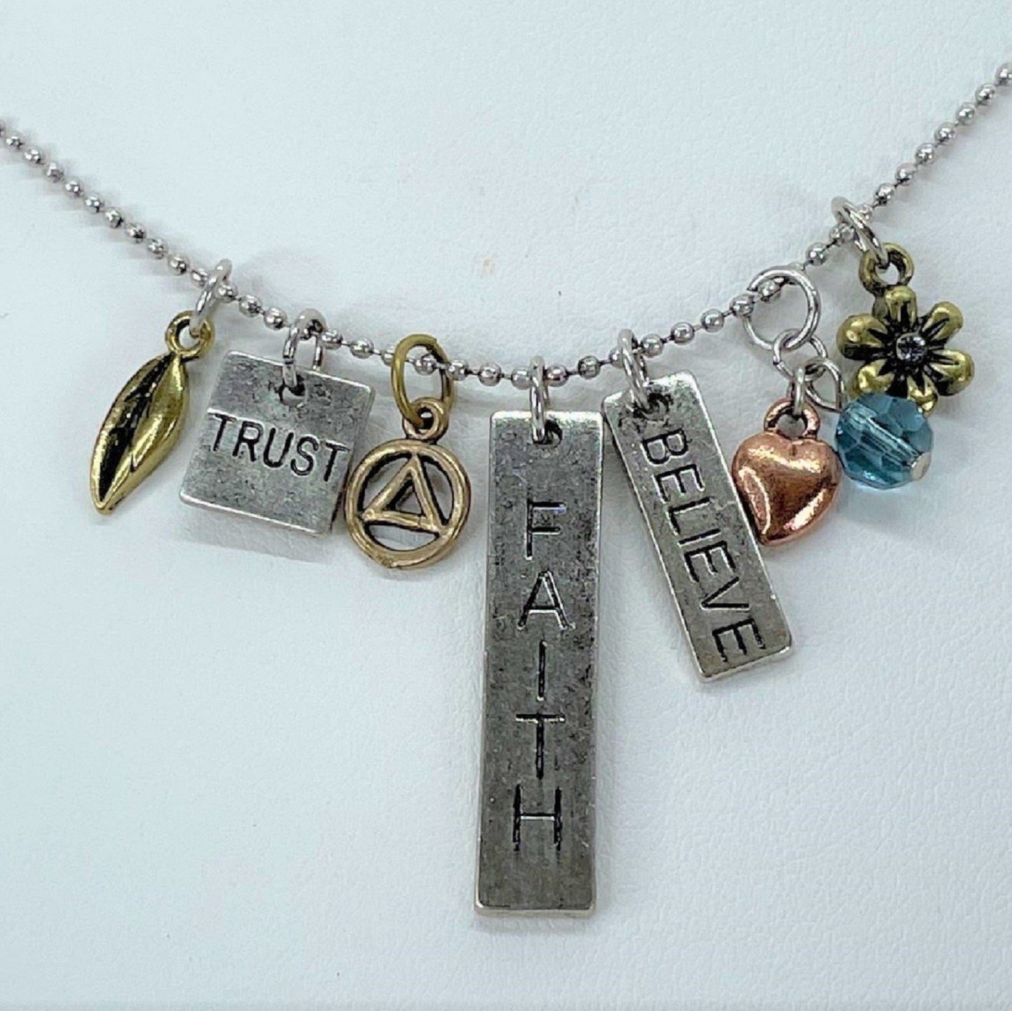 Trust-Faith-Believe Bar Necklace By Recovery Matters