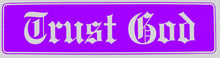 Load image into Gallery viewer, Trust God Bumper Sticker Purple
