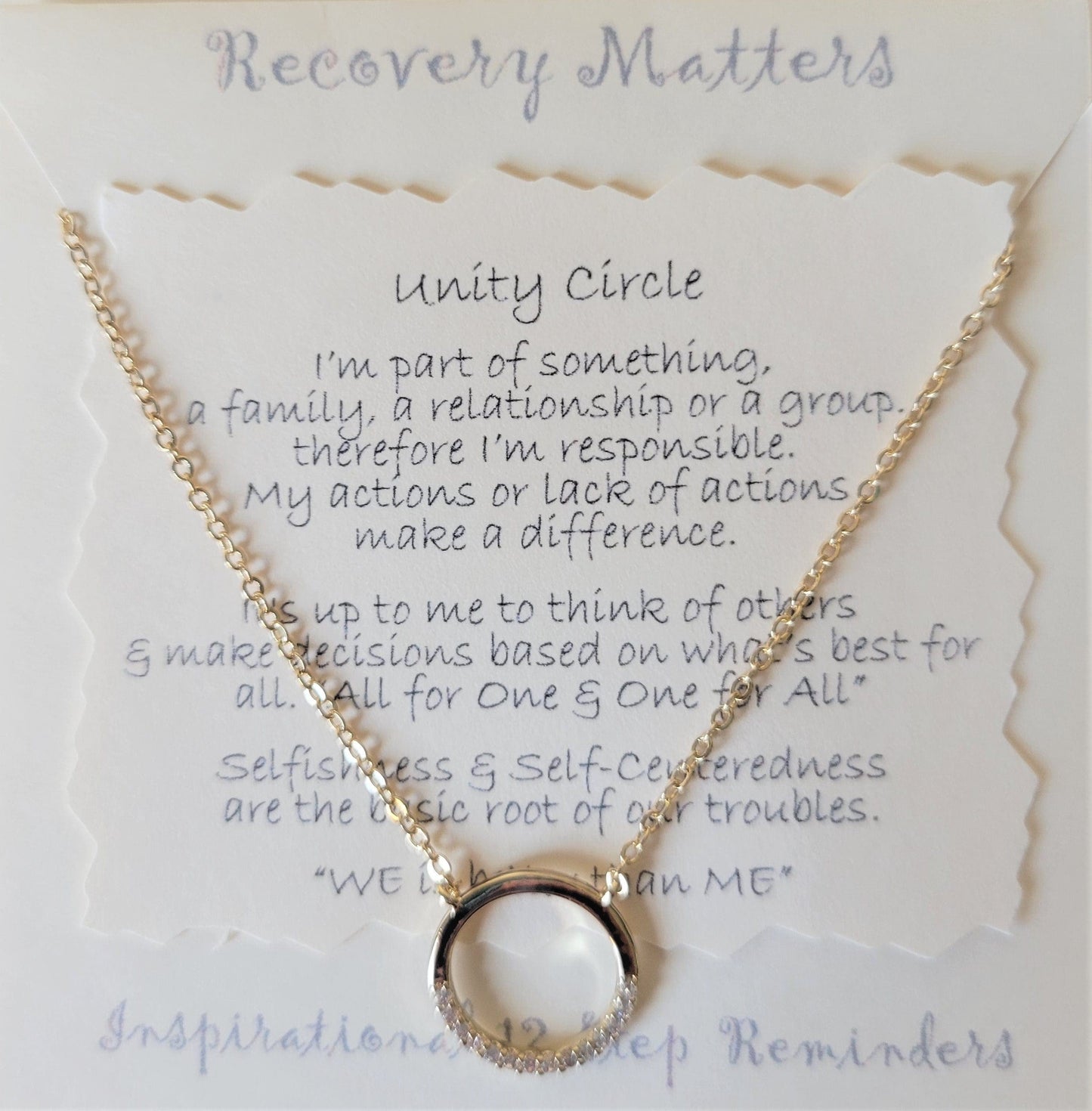 Unity Circle  Necklace By Recovery Matters