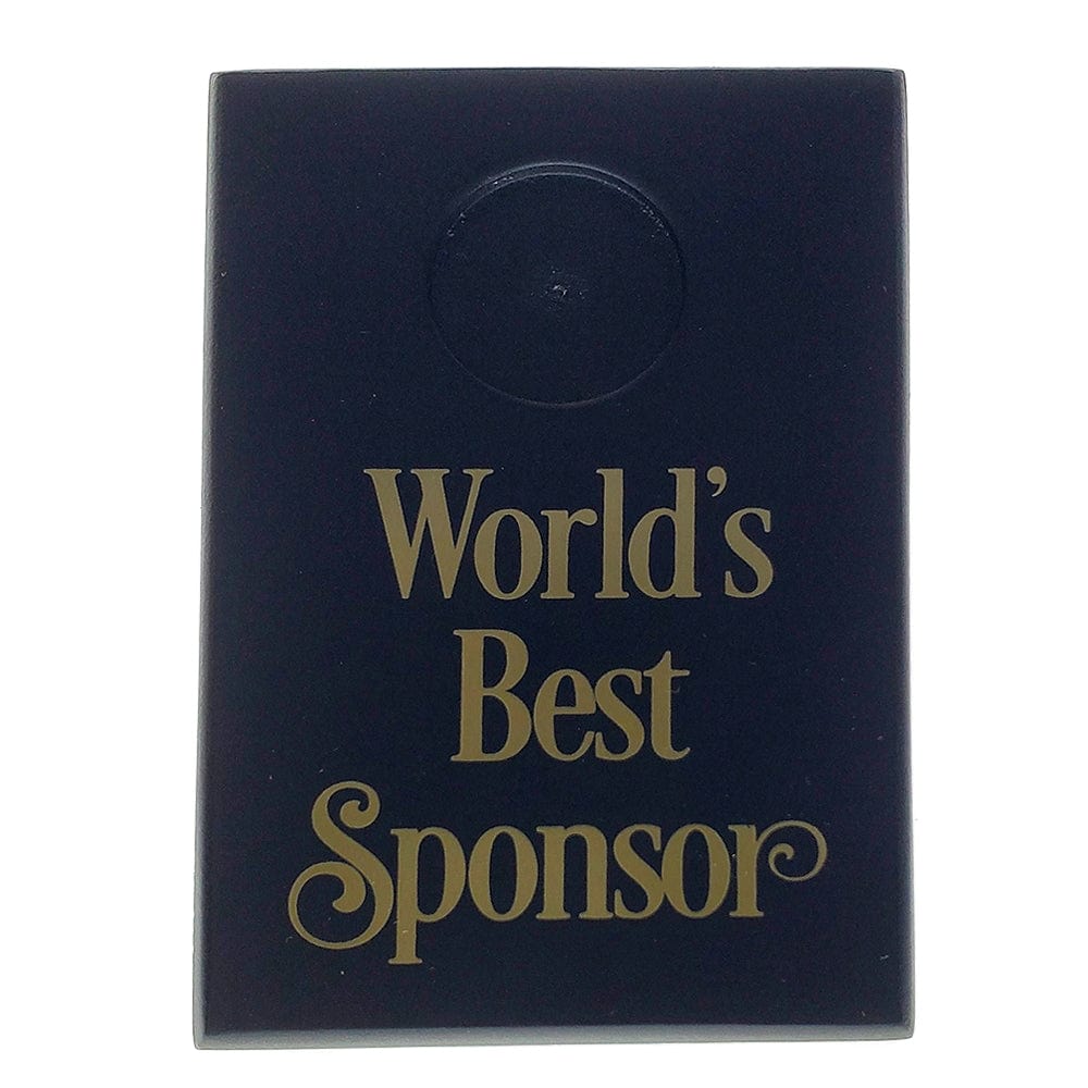 World's Best Sponsor Coin Holder Plaque Black