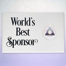 Load image into Gallery viewer, World&#39;s Best Sponsor Coin Holder Plaque White (Horizontal)
