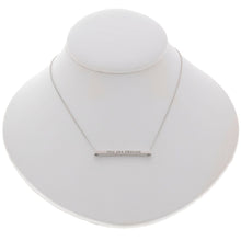 Load image into Gallery viewer, You Are Enough Bar Necklace Horizontal Style by Recovery Matters Silver (Rhodium)
